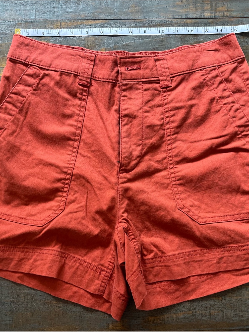 Old Navy High-Waist Utility Shorts in Rustic Orange